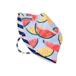 Tea Collection Reversible Baby Sun Hat 12–24 Mos UPF 40 Painted Watermelons NWT